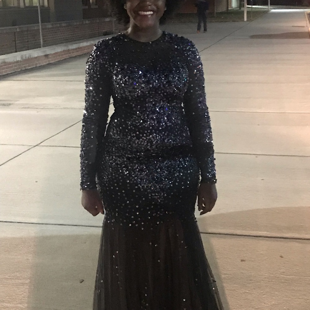 Black sequin dress